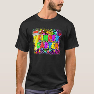 T-shirt Maternelle Retour à l'école Crayon Léopard Enseign