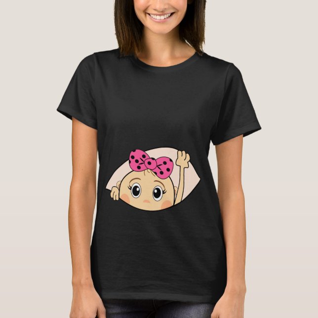 T-SHIRT MATERNITÉ AMUSANTE, GROSSESSE, ENCEINTE (Devant)