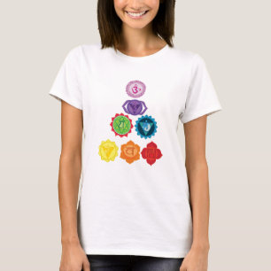 T-shirt Maternité Chakra Yoga Seven, Blanc