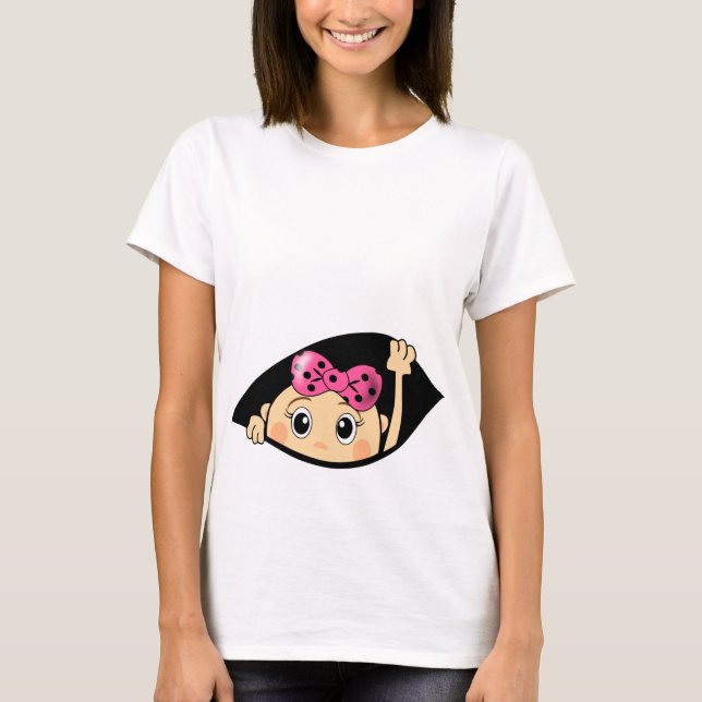 T-SHIRT MATERNITÉ DRÔLE, GROSSESSE, ENCEINTE (Devant)