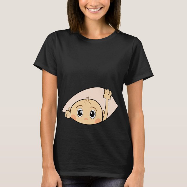 T-SHIRT MATERNITÉ DRÔLE, GROSSESSE, ENCEINTE (Devant)