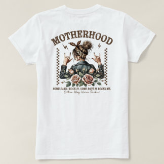 T-shirt Maternité Maman qui déchire Cheveux en Chignon Imp