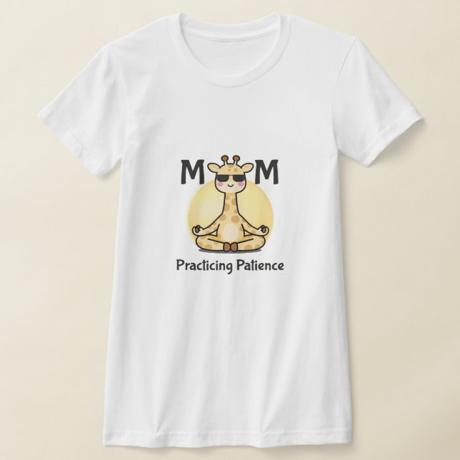 T-shirt Maternité Pleine Conscience | La Girafe qui Pratiq (Poser)