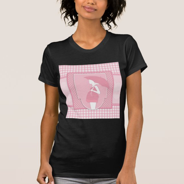 T-shirt maternité rose (Devant)