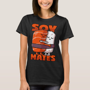 T-shirt Mates de soul de sushi avec un pistolet à sauce de