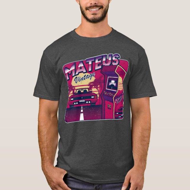 T-shirt Mateus Personalized Vintage Gamer 80s 90s (Devant)