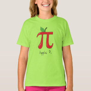 T-shirt Math Apple Pi Symbole Enseignant Cute Carton