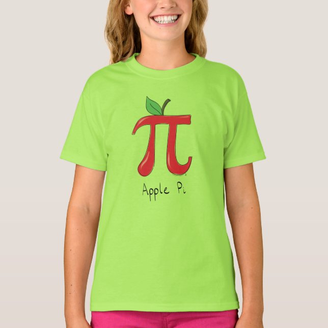 T-shirt Math Apple Pi Symbole Enseignant Cute Carton (Devant)