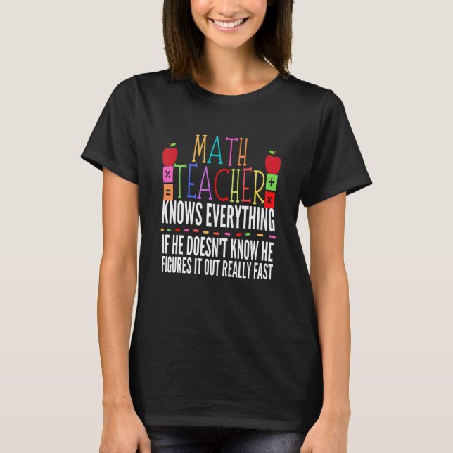 T-shirt Math Art For Men Femmes Étudiante Cool Math Enseig (Devant)
