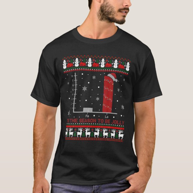 T-shirt Math Barre de Noël Graph laide de Noël (Devant)