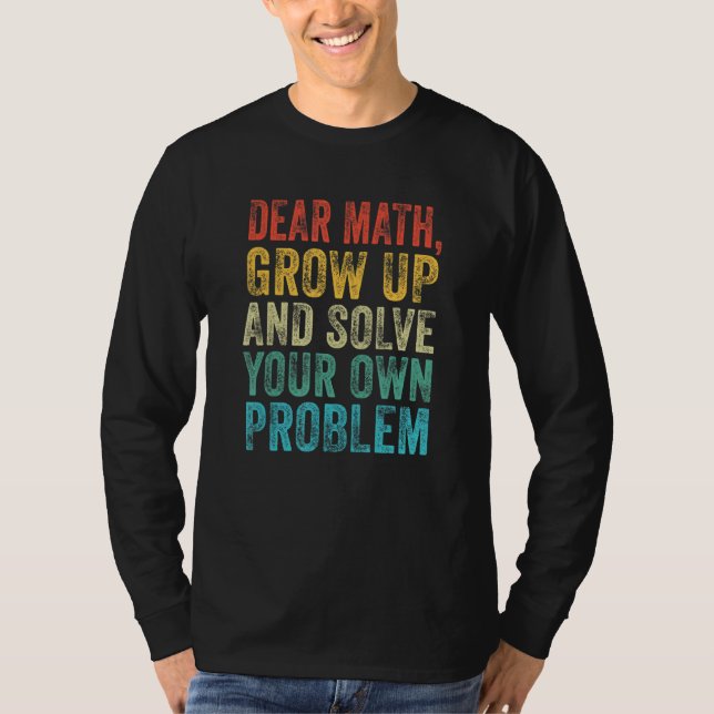 T-shirt Math Cher professeur de mathématiques Mème étudian (Devant)