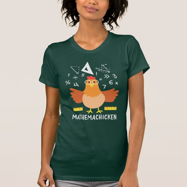 T-shirt Math Chicken Gag Funny Mathemachickicken Enseignan (Devant)