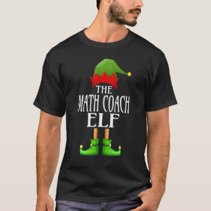 T-shirt Math Coach Elf Xmas Funny Family Matching Group Ch