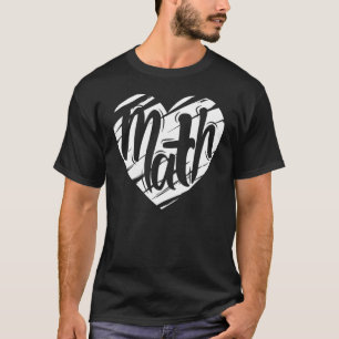 T-shirt Math Coeur Mathématiques Enseignant Étudiant Amour