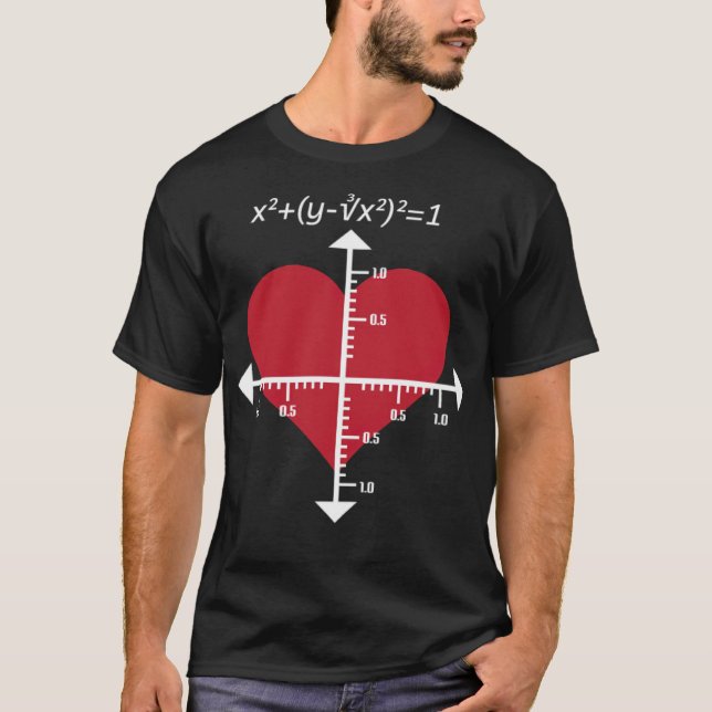 T-shirt Math conception cardiaque mathématiques équitation (Devant)