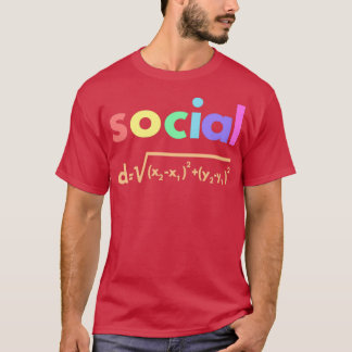 T-shirt Math de formule de distance sociale