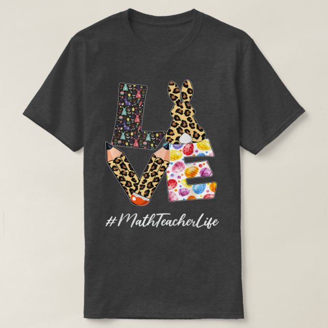 T-shirt Math Enseignant Aimer Crayon Pâques Jour de Pâques (Design devant)