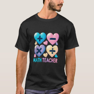 T-shirt Math Enseignant Coeur Candy Valentines Jour Math G