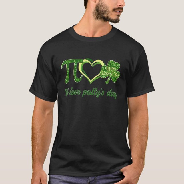 T-shirt Math Enseignant Jour de la Saint Patrick Pi Love S (Devant)