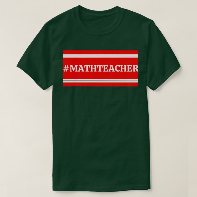 T-shirt Math Enseignant Ligne Rouge Design (Design devant)
