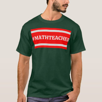 T-shirt Math Enseignant Ligne Rouge Design
