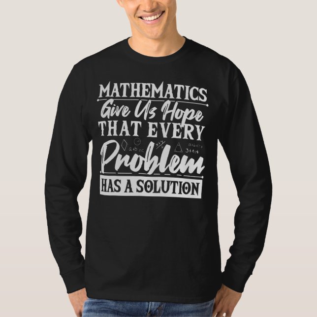 T-shirt Math Enseignant Mathématiques Nous Donne L'Espoir  (Devant)
