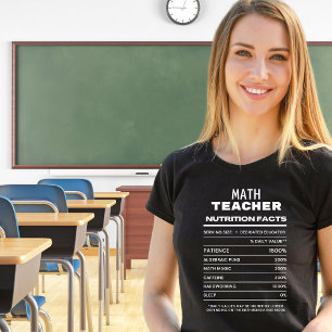 T-shirt Math Enseignant Nutrition Faits Drôle