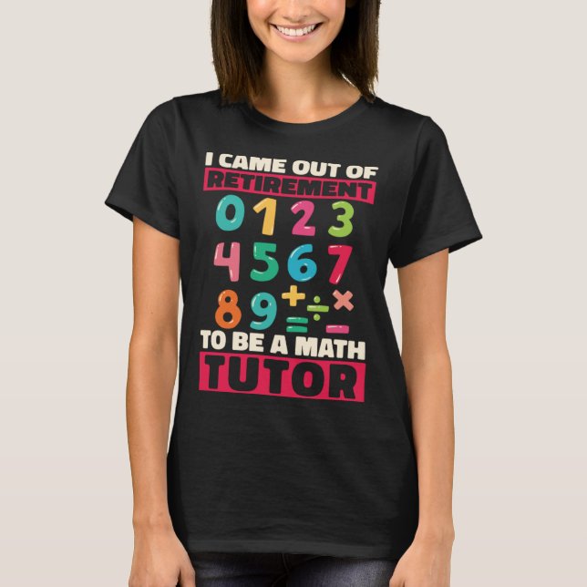 T-shirt Math Enseignant Retraite École Éducation Math Tut (Devant)