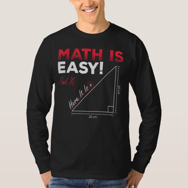 T-shirt Math Est Facile Trouver X Ici C'Est Geometry Math  (Devant)