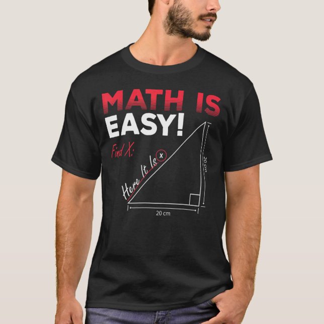T-shirt Math Est Facile Trouver X Ici C'Est Geometry Math  (Devant)