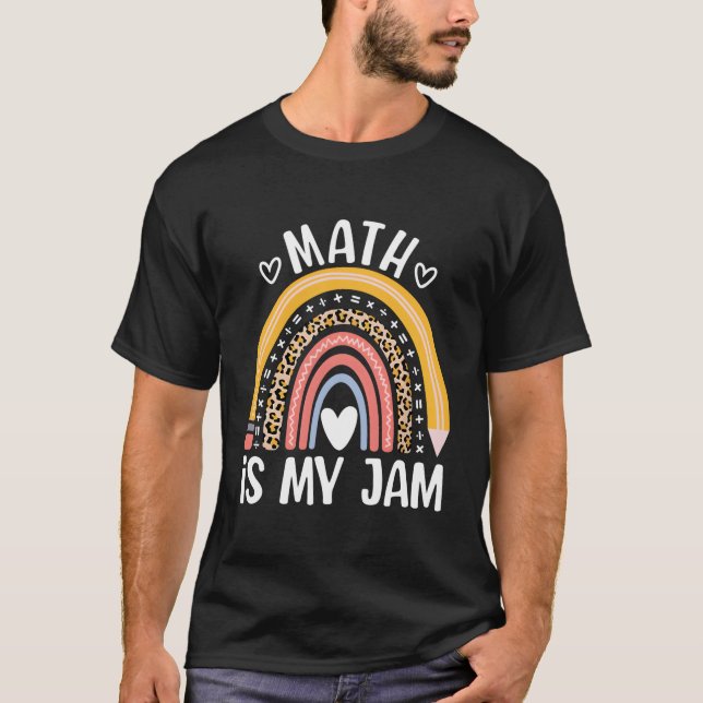 T-shirt Math Est Mon Jam Premier Jour Retour À L'École Mat (Devant)