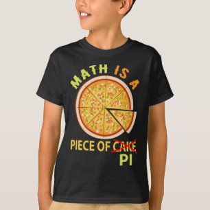 T-shirt Math Est Une Paix De Pi Pizza Math
