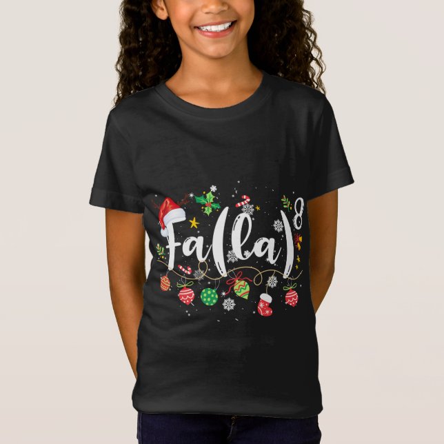 T-Shirt Math Fa La 8 Père Noël Pajamas de Noël Professeur  (Devant)