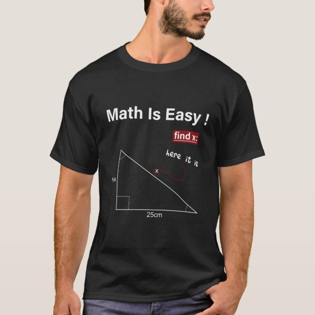 T-shirt Math Facile Trouver X Math Enseignant Hommes Femme (Devant)