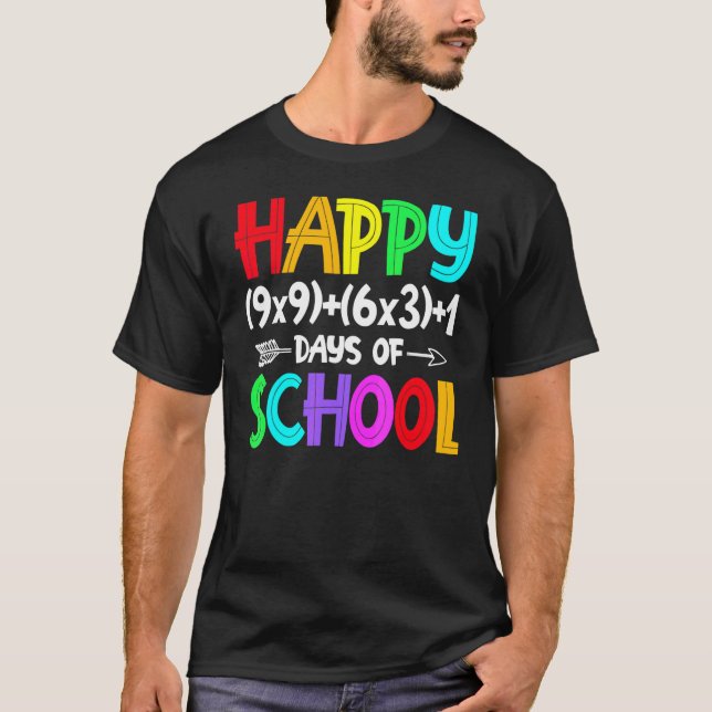 T-shirt Math Formula 100 Days Of School Funny Math Teacher (Devant)