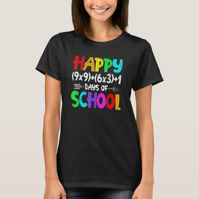 T-shirt Math Formula 100 Days Of School  Math Teacher 100t (Devant)