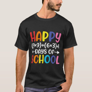 T-shirt Math Formula 100 Jours De L'École Amusants Math En