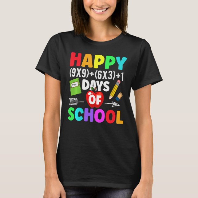T-shirt Math Formula 100 Jours De L'École Chemise Math Ens (Devant)