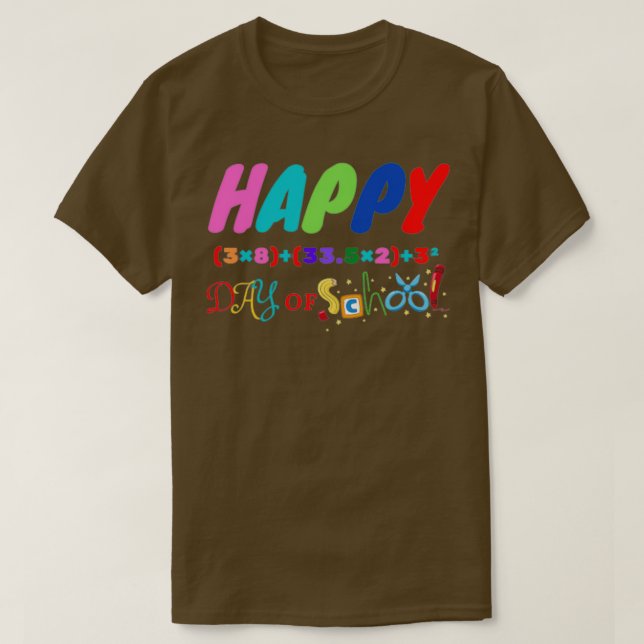 T-shirt Math Formula 100 Jours De L'École Enseignant Garço (Design devant)