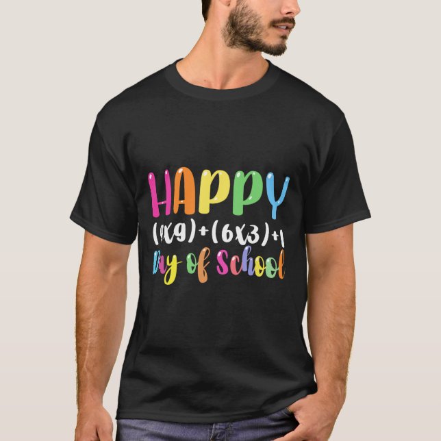 T-shirt Math Formula 100 Jours De L'École Enseignant Garço (Devant)