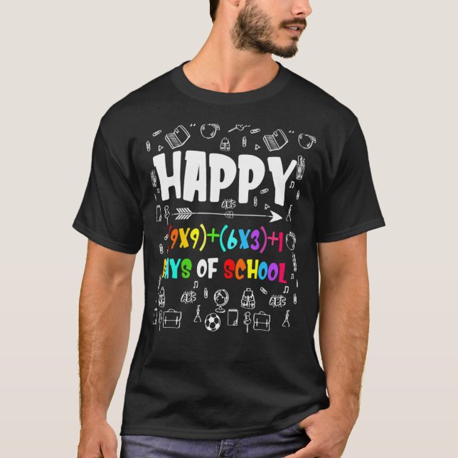 T-shirt Math Formula 100 Jours De L'École Enseignant Garço (Devant)