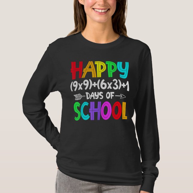 T-shirt Math Formula 100 Jours D'École Drôle Enseignant Ma (Devant)