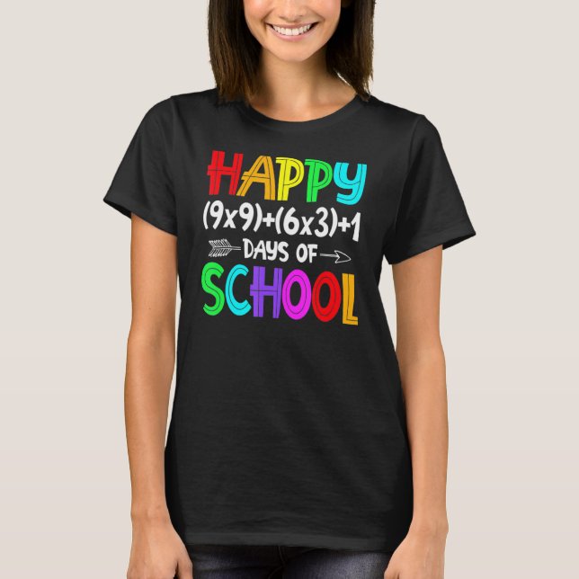 T-shirt Math Formula 100 Jours D'École Drôle Enseignant Ma (Devant)