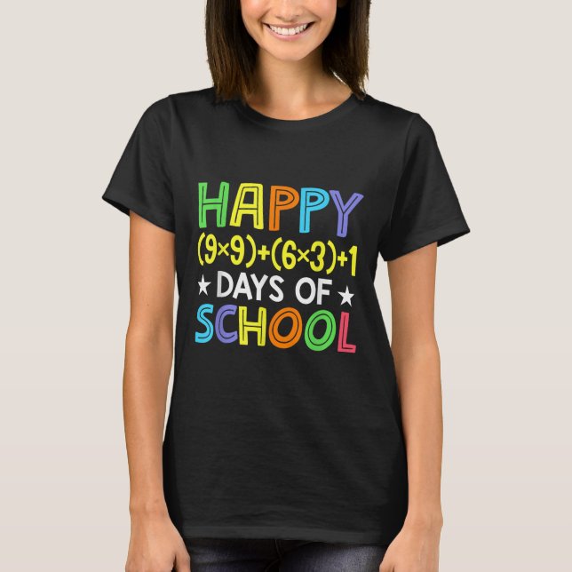 T-shirt Math Formula 100 Jours D'École Drôle Enseignant Ma (Devant)