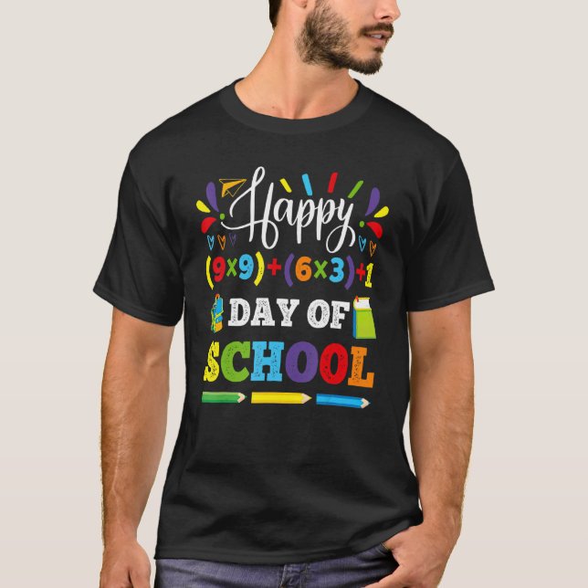 T-shirt Math Formula 100 Jours D'École Garçons Filles Thé (Devant)