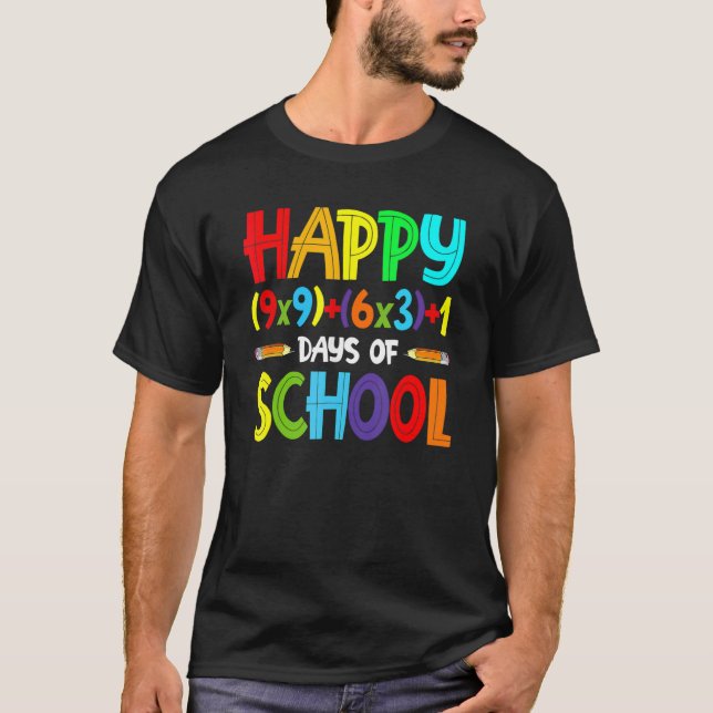 T-shirt Math Formula 100 Jours D'École Math Enseignant 100 (Devant)