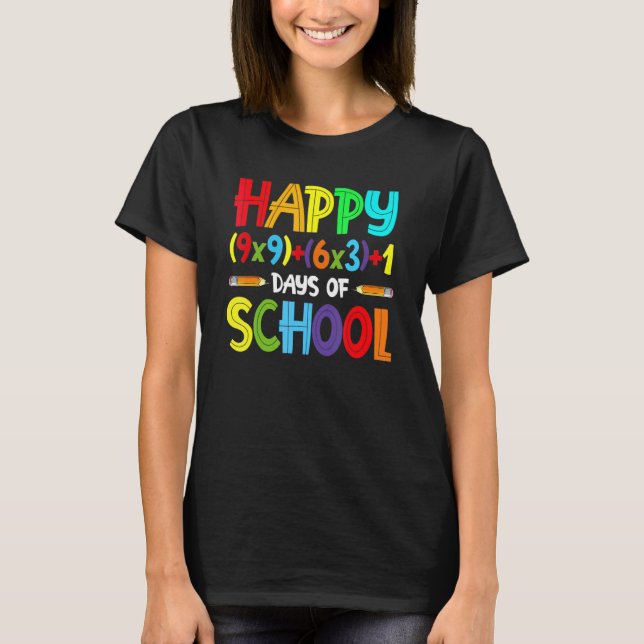 T-shirt Math Formula 100 Jours D'École Math Enseignant 100 (Devant)