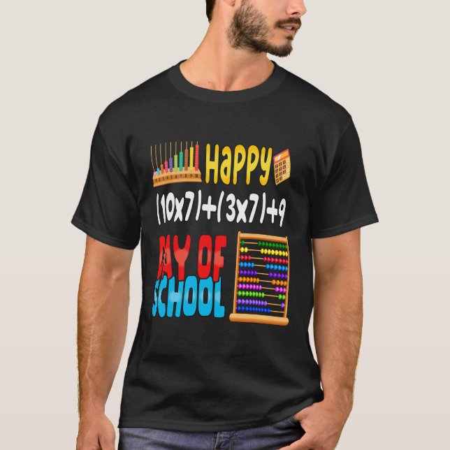 T-shirt Math Formula 100 Jours D'École Pour Les Étudiants (Devant)