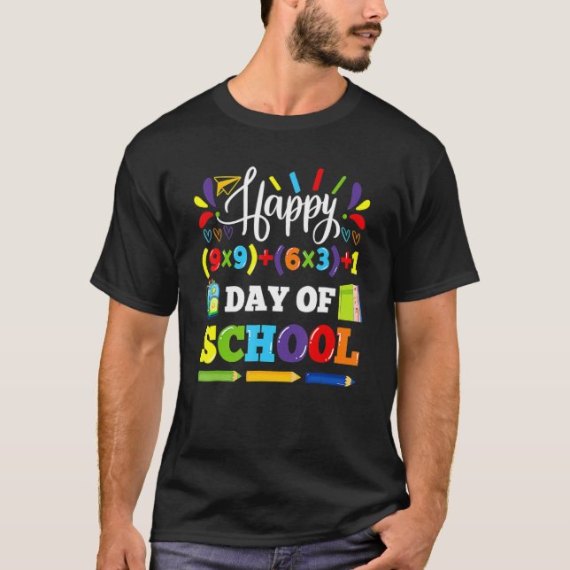 T-shirt Math Formula Joyeux 100ème Jour De L'École Mal Mat (Devant)