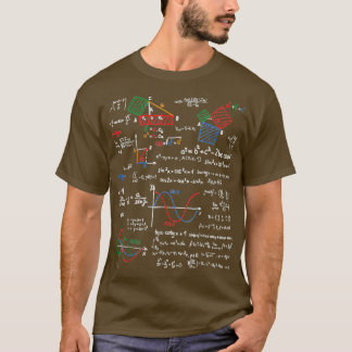 T-shirt Math Formules de l'enseignant Cool feuille Geek Ne